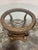 Wood Coastal Vintage Wicker Dining Center Table For Sale - Image 7 of 10