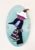 Frederick and His New Hat by Corina St. Martin | Acrylic and Modeling Paste on Birch Black bird wearing a hat and scarf. For Sale