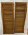 A beautiful vintage pair of brown wood shutters with brass hardware. Great decorative pieces. Measurements below are for...