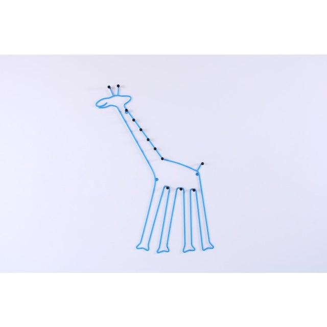 Ikea Vintage Blue Iron Children's Coat Rack from Ikea, 1990s For Sale - Image 4 of 14