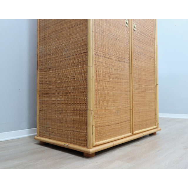 Vintage Bamboo & Rattan Freestanding Wardrobe from Dal Vera, 1970s For Sale - Image 18 of 18