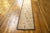 Mid-Century Modern Vintage Mid Century Ivory Minimalist American Folk Art Hooked Hallway Runner Rug For Sale - Image 3 of 10