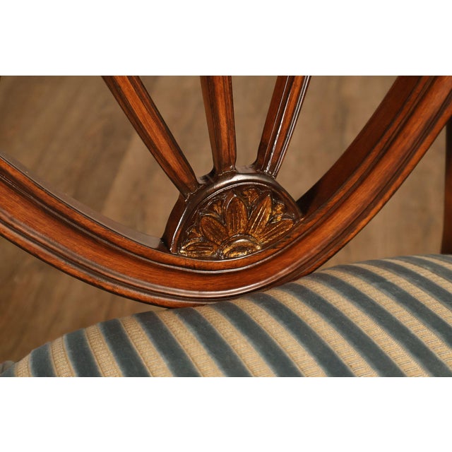 Hepplewhite Style Quality Set of Four Shield Back Dining Chairs For Sale - Image 14 of 18