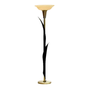 1950s Sculptural Organic Leaf Acrylic Floor Lamp by Rougier