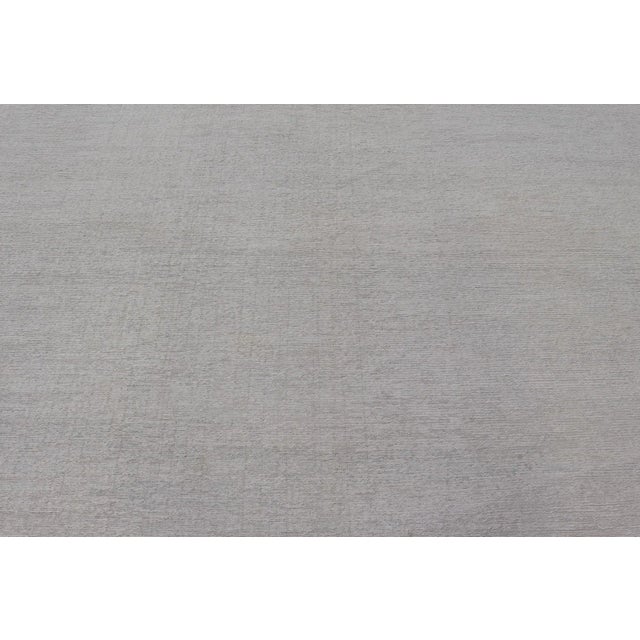 Reversible Large Modern Thick Flat Weave Rug in Minimalist Design With Khaki & Neutrals For Sale - Image 9 of 12
