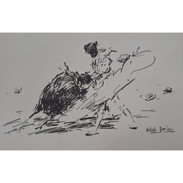 Roberto Domingo y Fallola (1883-1956) El mismo Gitanillo de Triana, lanceando de capa Engraving. Signed in the plate....