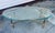 Glass Vintage 1960s Oval Italian Solid Brass & Glass Top Coffee Table For Sale - Image 7 of 8