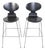 Vintage Black Ant Bar Stools by Arne Jacobsen, 2000s, Set of 2 For Sale