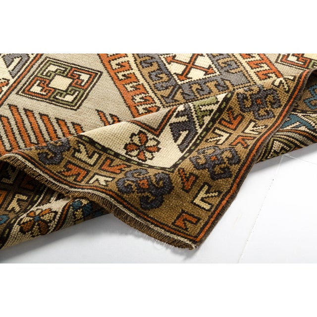 Turkish Mid 20th Century Home Living Wool Area Carpet For Sale - Image 3 of 10