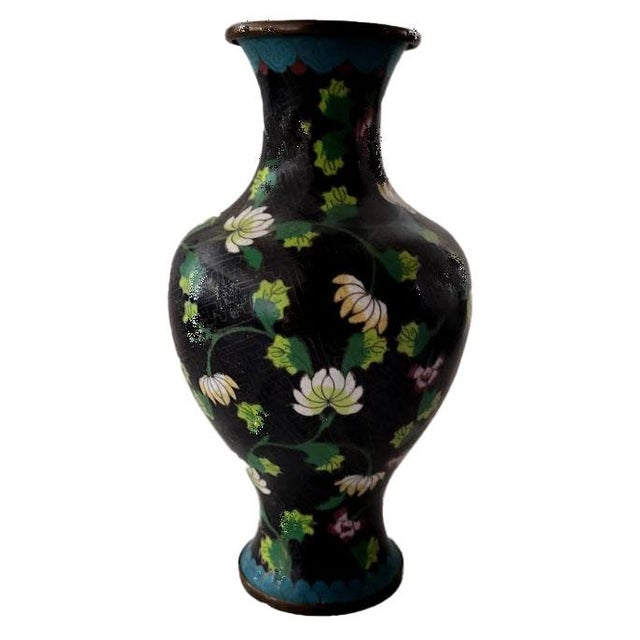 Vintage/antique Chinese Cloisonné vase, nice condition, no dents. It is marked China on the bottom. Age of this piece is...