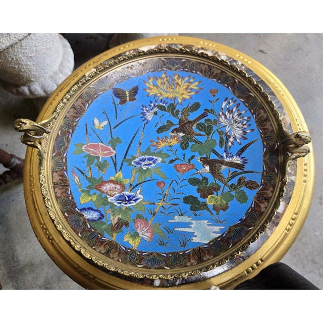 19th Century Asian Cloisonné Cup on Gilt Bronze Foot For Sale - Image 4 of 9