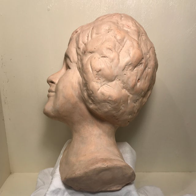 “1966” Hand Moulded Clay Bust Titled “a Lady” Chairish
