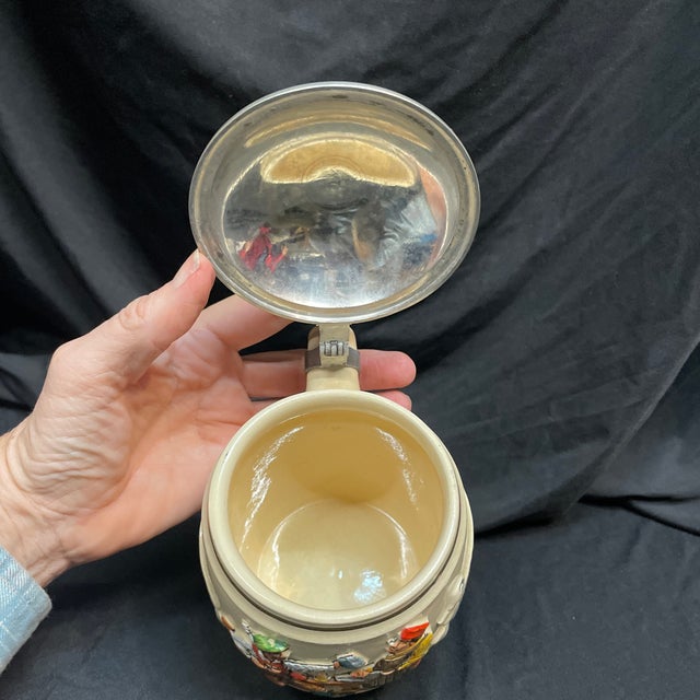 Early 20th Century Early 20th Century Small German Beer Stein For Sale - Image 5 of 9