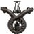 Royal Bamoun/Bamum insignia with a double-headed serpent, a spider-magal, and a double gong, symbols linked to the royal...