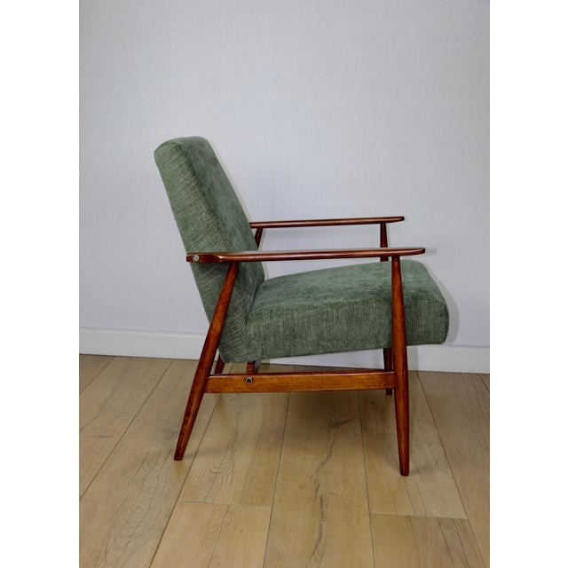 Lis Lounge Chair with Olive Upholstery by Henryk Lis, 1970s For Sale - Image 4 of 11