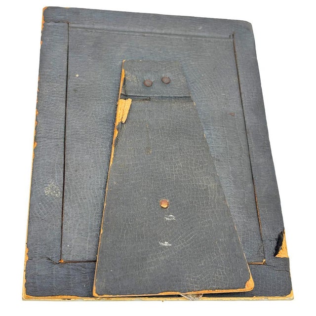 Glass 1920s Art Deco Reverse Yellow & Silver Painted Glass Picture Frame 4.5 X 6 Picture Frame For Sale - Image 7 of 7