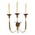 Hollywood Regency Pair of 1990s Gilt Wooden Sconces 3 Lights For Sale - Image 3 of 4