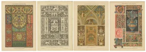 Italian Renaissance Artistic Designs, 1887, Paper, Set of 4