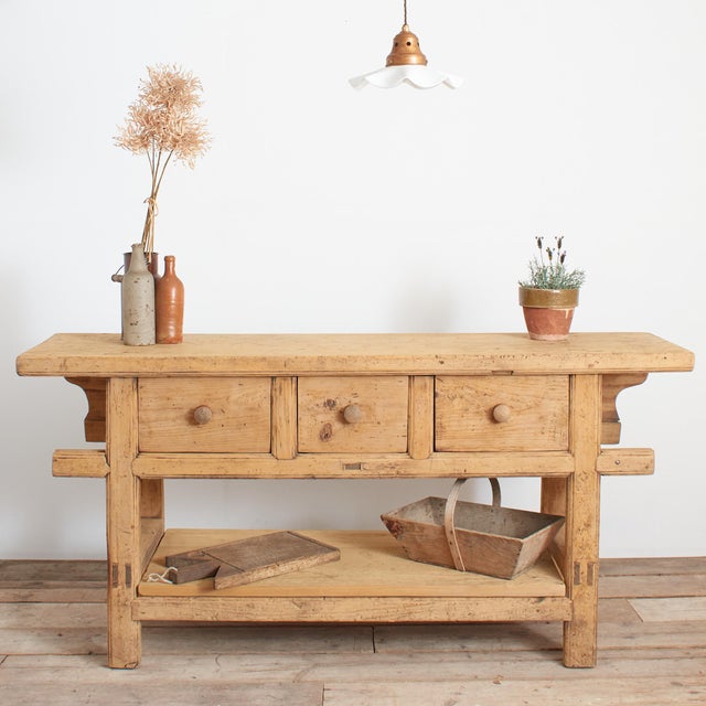 Rustic Rustic Console Table in Wood For Sale - Image 3 of 18