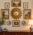 A gorgeous Florentine style 20.25" Italian Gilded Sunburst Wall Mirror from @ 1970s. Made in Italy and acquired from Rome,...