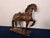 Early 20th Century Antique American Folk Art Composition Plaster Horse With Leather Saddle & Horsehair Tail For Sale - Image 5 of 11