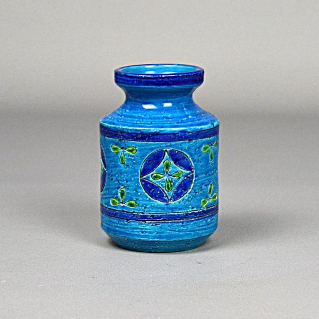 Aldo Londi (1911-2003) This vase by Aldo Londi features a solid form, turquoise glaze, and incised pattern. It was hand-...