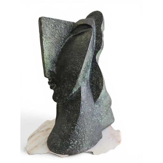 Montserrat Faura, Abstract Bronze Head, 1970, Bronze For Sale - Image 6 of 15