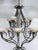 Spanish Revival Pasquale Miranda for Feiss Iron & Alabaster Chandelier 20th Century For Sale - Image 3 of 11