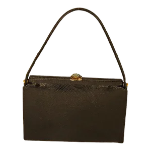 Vintage Koret Black Evening Lizard Purse