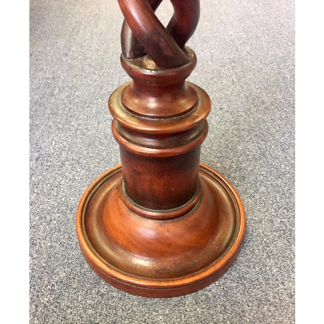 1950s Vintage Wood Barley Twist Candlestick For Sale In West Palm - Image 6 of 10