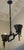 Brutalist 2-arm chandelier in wrought iron with copper shades, dating from the 1960s Up to 250V (Europe/UK Standard).The...
