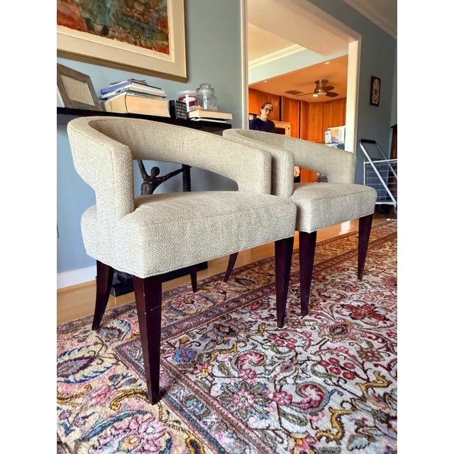 Wood Pair Precedent by Sherrill Ella Armchairs For Sale - Image 7 of 10