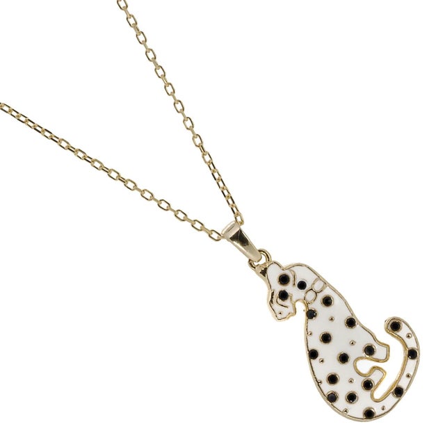Early 21st Century Gold Dalmatian Dog Necklace For Sale - Image 5 of 7