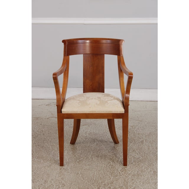 Baker Furniture Company Set of 6 Baker Cherry Regency Style Dining Chairs For Sale - Image 4 of 18