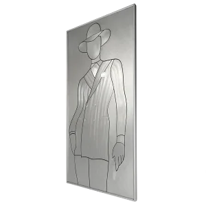 Etched Aluminium David Bowie Wall Piece, 1980s