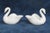 Late 20th Century Lenox Porcelain Swans Pair of 2 Figurines Miniature Trinket or Ring Dish 5205b For Sale - Image 5 of 9