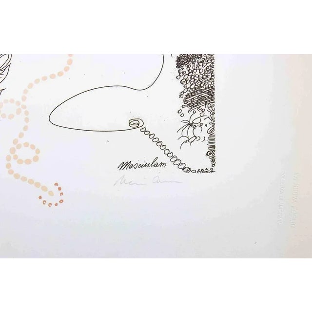 Plinio Mesciulam, Abstract Composition, Original Lithograph, 1973 For Sale - Image 3 of 5