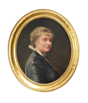Portrait, Mid-1800s, Oil Painting, Framed