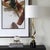 Modern Spiraling Cordless Brass Buffet Lamp For Sale - Image 3 of 6