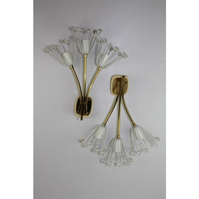 Gold Sconces by Emil Stejnar for Rupert Nikoll, 1950s, Set of 2 For Sale - Image 8 of 8