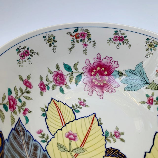 1970s Vintage Tobacco Leaf China Medium Serving Bowl For Sale - Image 5 of 13
