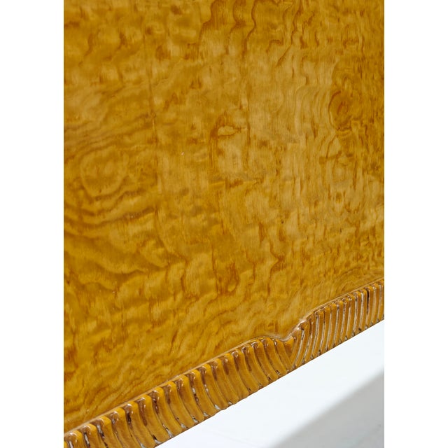 1950s Mid-Century Modern Italian Wood and Brass Double Bed, 1960s For Sale - Image 5 of 11