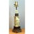 Vintage Jadite Carved Lamp With Brass For Sale - Image 10 of 12