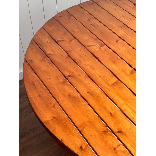 Antique Rustic Alpine Scalloped Pine Log Dining Table For Sale - Image 9 of 15