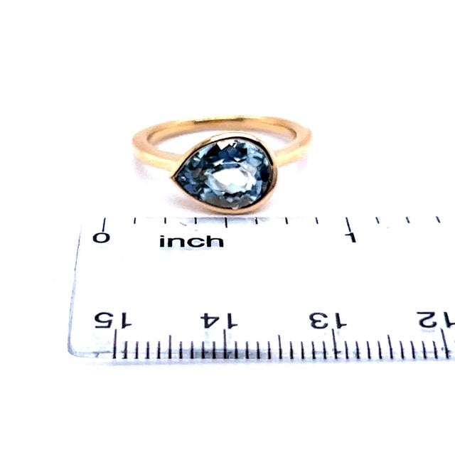 Natural Topaz Ring 6.5 14k Y Gold 3.15 TCW Certified For Sale - Image 14 of 15