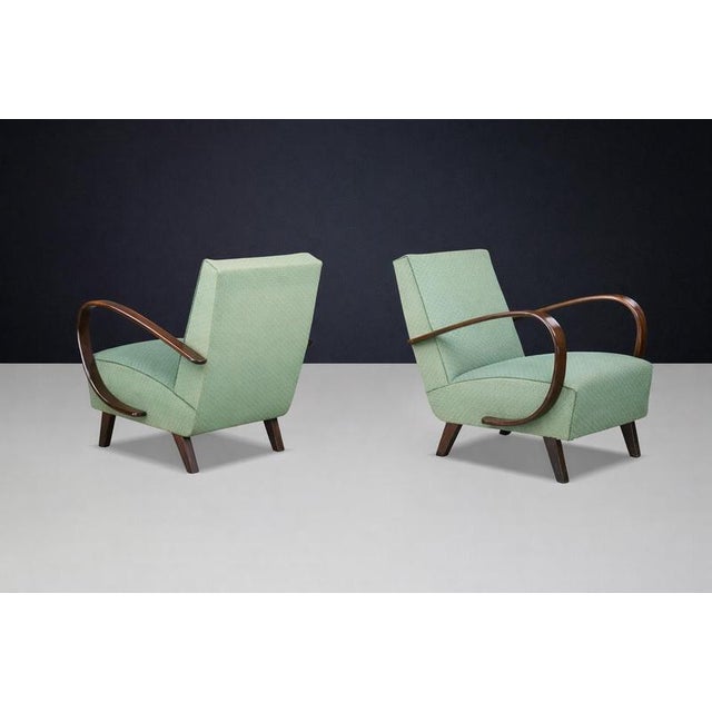Art Deco Bentwood Lounge Chairs from Jindřich Halabala, 1940s, Set of 2 For Sale - Image 9 of 10