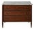 19th Century Belgian Louis XVI Mahogany and White Marble Top Three-Drawer Chest For Sale