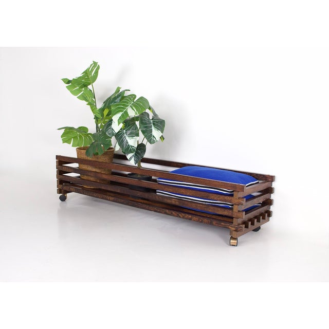 Large Scandinavian Mobile Planter in Wenge, 1970s For Sale - Image 6 of 7