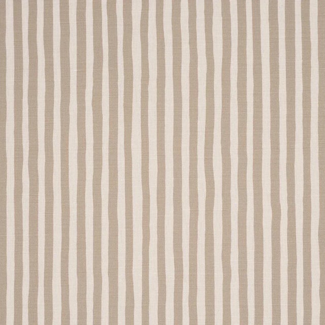 Contemporary Schumacher Chaney Stripe Fabric In Sand For Sale - Image 3 of 5