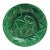 French Green Majolica Leaves Plate Clairefontaine , Circa 1890 For Sale